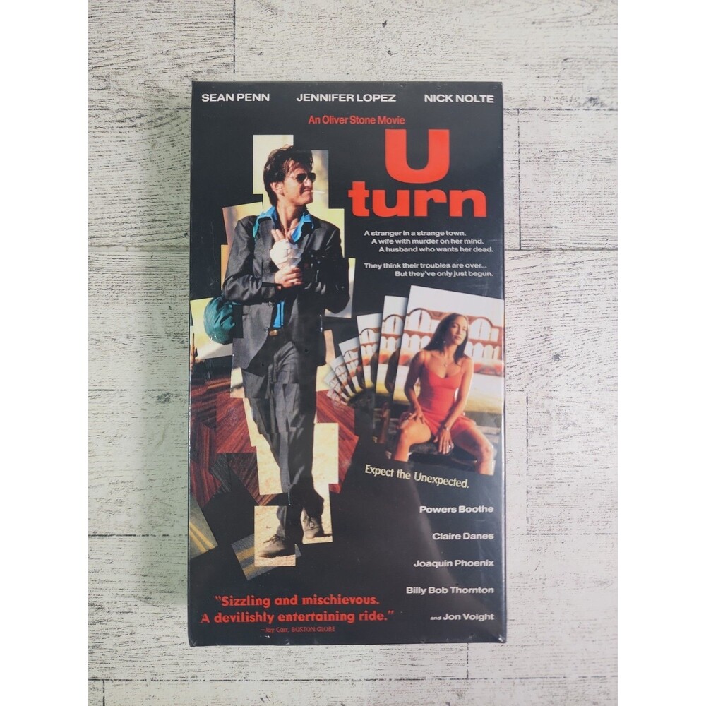 NEW "U Turn" VHS 1998 Movie Sean Penn Jennifer Lopez Nick Nolte FACTORY SEALED